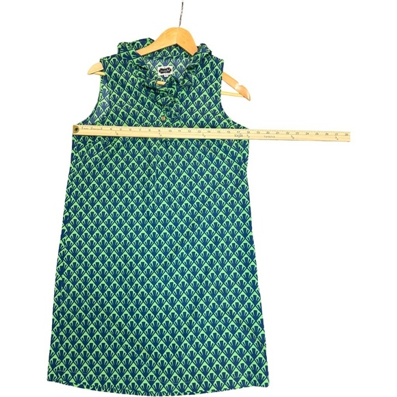 MUD PIE Green and Blue Patterned Sleeveless Dress size medium - Picture 3 of 6